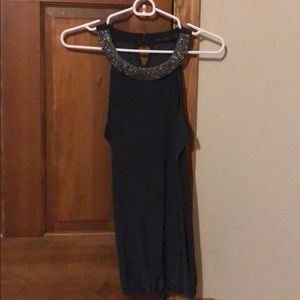 Sequin neck tank top